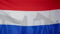 Netherlands Flag Slow Motion Oil Production Concept